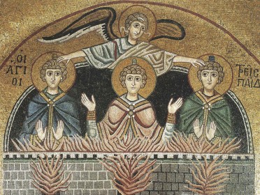 Три отрока в пещи огненной. XI в. Греция, Фокида, монастырь Осиос Лукас