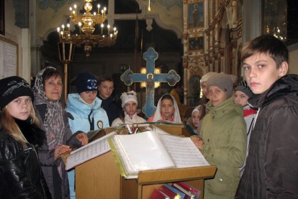Детская литургия в Николаевском храме Бахмута (Артёмовска)