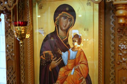 Список Иверской иконы, написанный в монастыре Дохиар для Горловской епархии