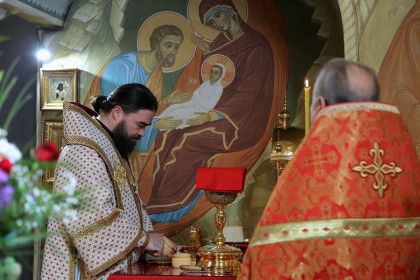 литургия в Александро-Невском соборе