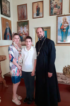 Протоиерей Алексий Попов с семьёй