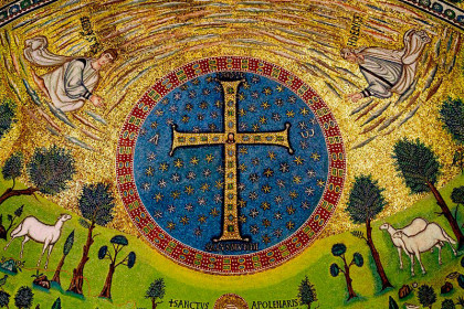 Преображение Господне. Мозаика. Базилика Сант-Аполлинаре-ин-Классе, Равенна. VI в.
