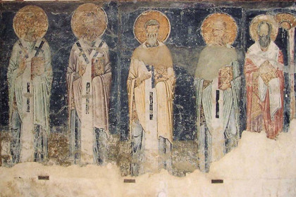 Фрагмент фрески из храма св. Софии. Охрид, Македония. Около сер. XI в.