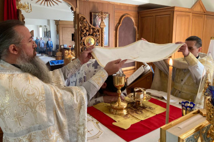 Архиепископ Паисий совершил литургию в Николаевском храме Ямполя