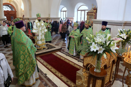 Митрополит Митрофан совершил литургию в Николаевском архиерейском соборе